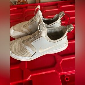 Nike light blue and White Flex Runner Slip-On Sneakers